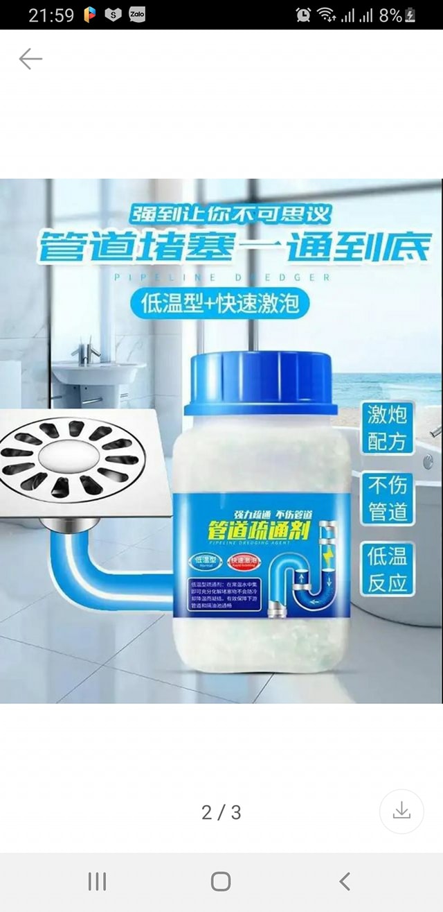 [HCM]bột thông cống thế hệ 4 loại mới