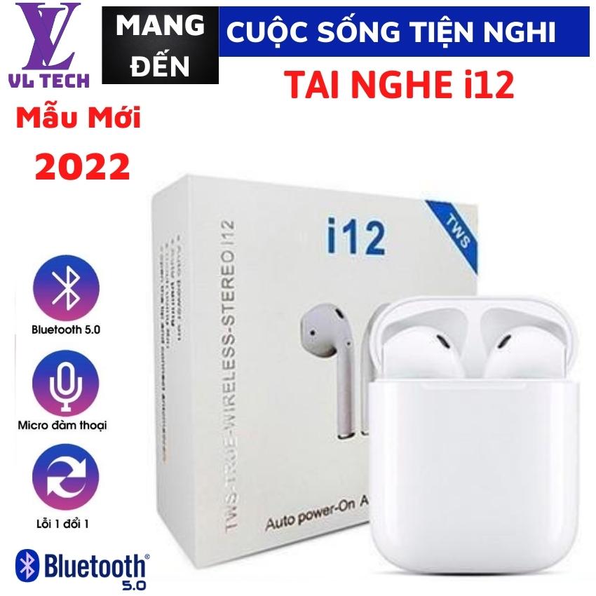 SALE 50% Phiên Bản Cao Cấp Tai Nghe Bluetooth Không Dây Nhét Tai Không Dây I12 V5.0 Có Mic Đàm Thoại Nút Cảm Ứng Âm Thanh HIFI