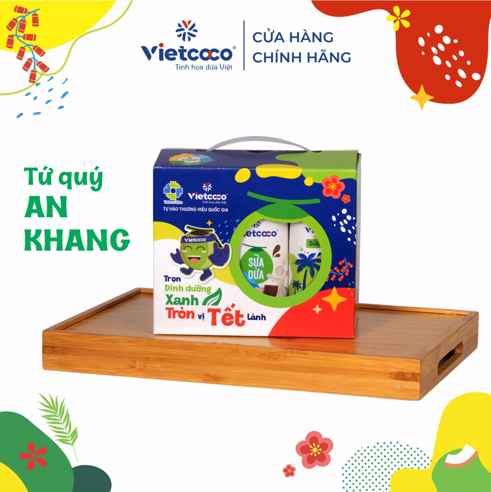 [Tết 2024. Combo 08 Tứ Quý An Khang] Combo 6 hộp sữa dừa Vietcoco UHT Vietcoco 330ml