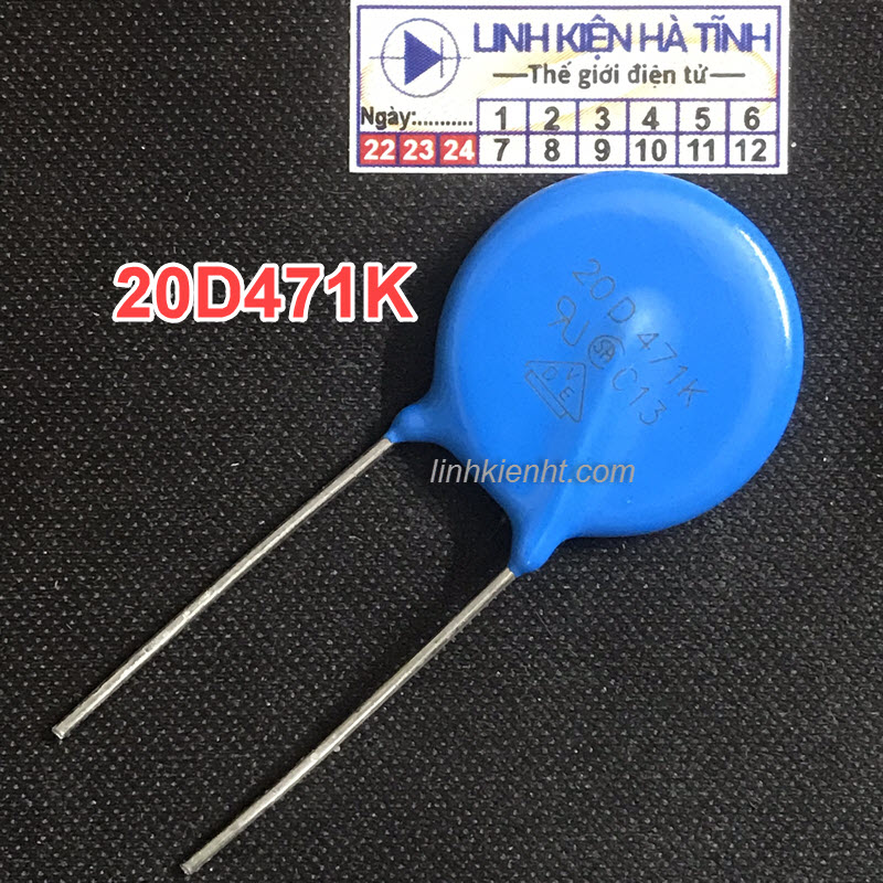 10 con tụ chống sét, tụ nổ, varistor,tụ bảo vệ quá áp 20d471k 470v