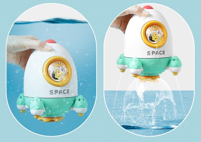 Đồ Chơi Nhà Tắm Tên Lửa Xoay 360 độ Phun Nước Độc Đáo