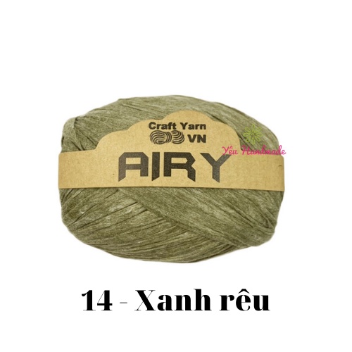 Sợi Airy 45gr móc mũ, túi nhẹ, đứng form