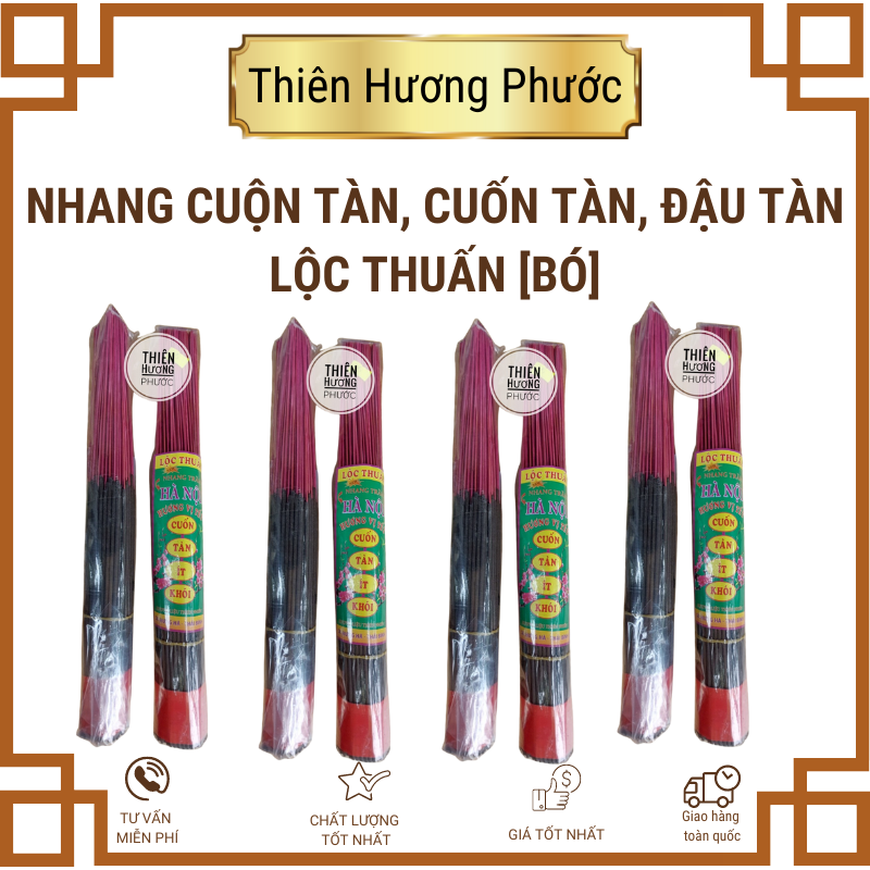 Nhang cuốn tàn Đất Việt nhãn vàng 40cm (thẻ)