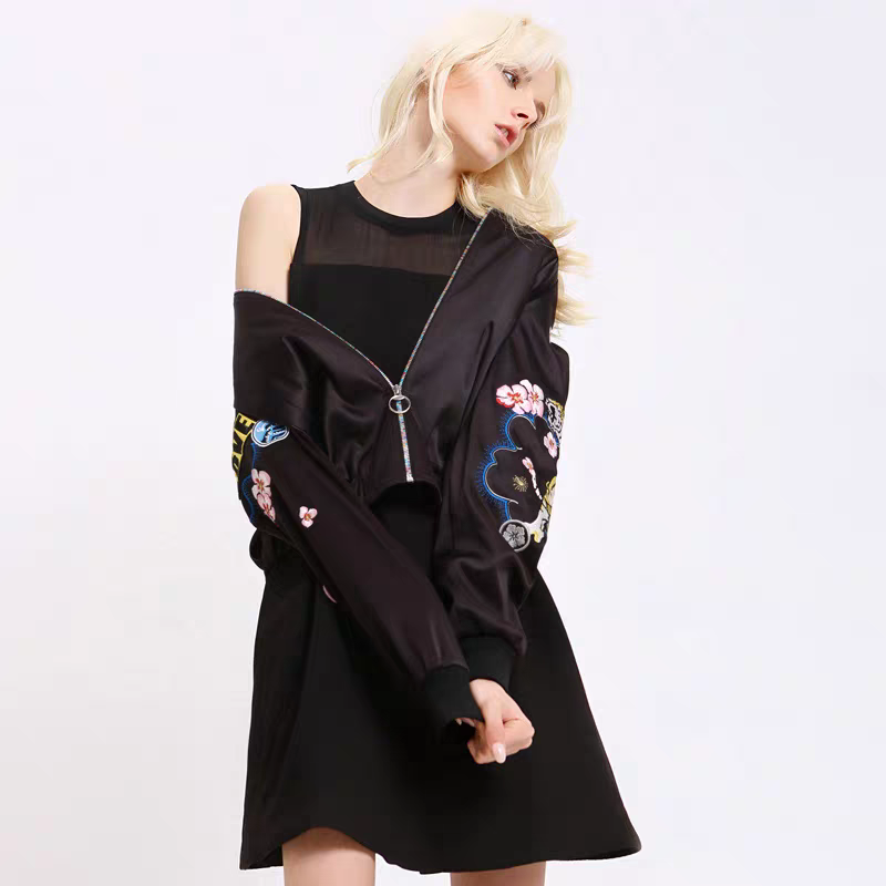 Áo khoác nữ áo khoác thêu áo khoác sukajan jacket cho nữ áo khoác bomber nữ thêu họa tiết thời trang