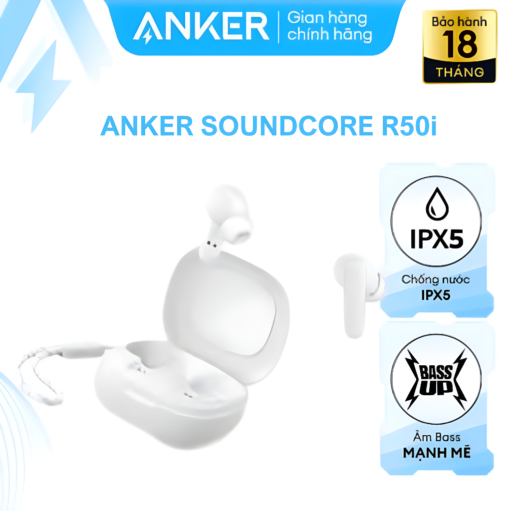Tai Nghe Không Dây Bluetooth Anker Soundcore A3949 R50i True Wireless Earbuds Earphone - Hàng chính hãng