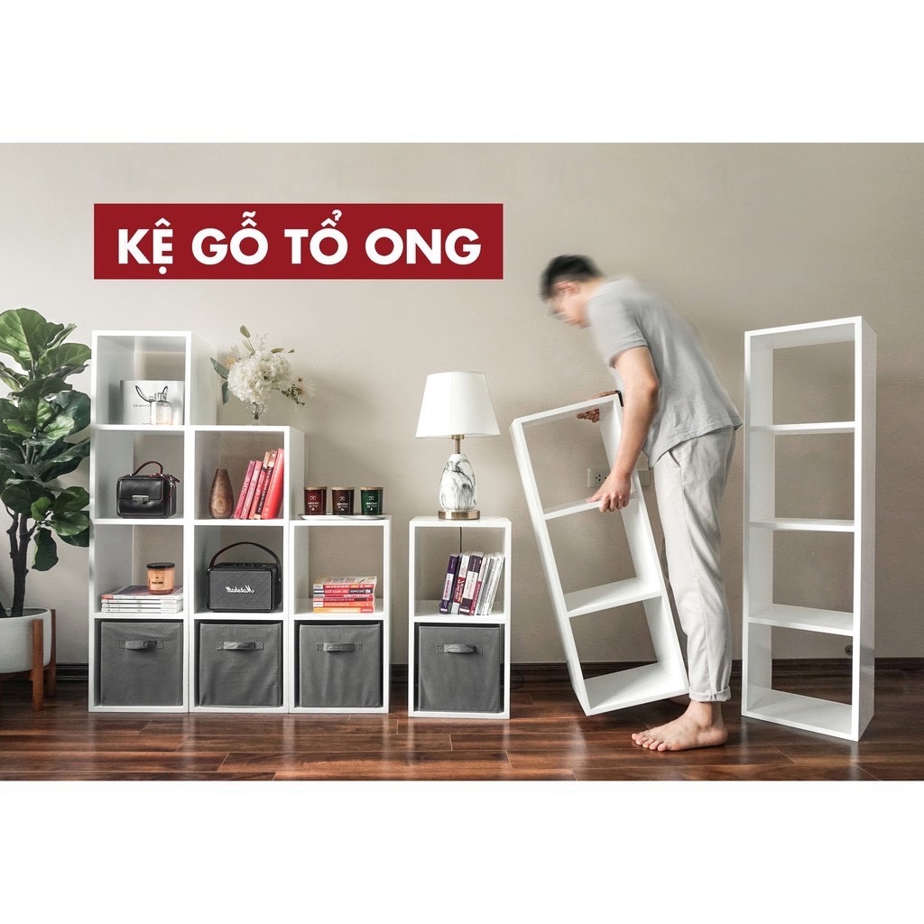 ⚡ MẪU MỚI ⚡ Kệ Gỗ Đa Năng Kệ Gỗ Tổ Ong Nhiều Tầng Lắp Ghép Tiện Dụng