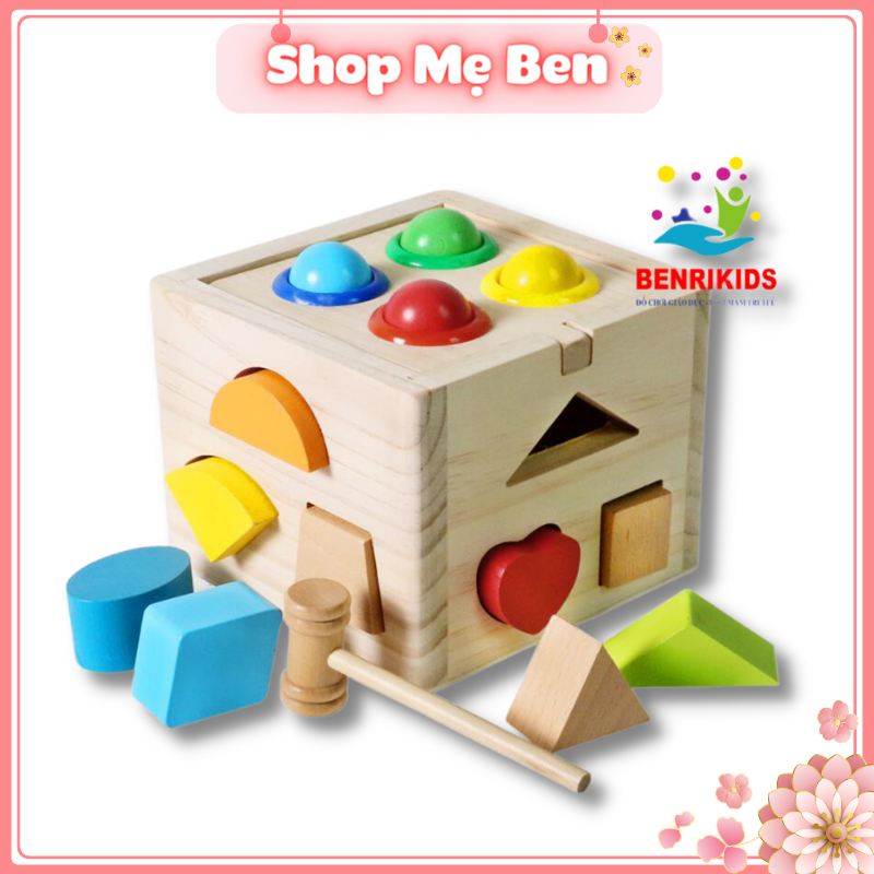 Toy set drop shaped wooden themed help your baby develop observation ability