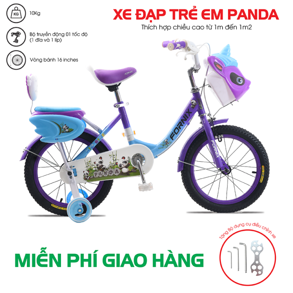 Xe đạp trẻ em Fornix Panda- Vòng bánh 16 inch (KÈM SÁCH HƯỚNG DẪN) - Bảo hành 12 tháng + Tặng Bộ lắp ráp