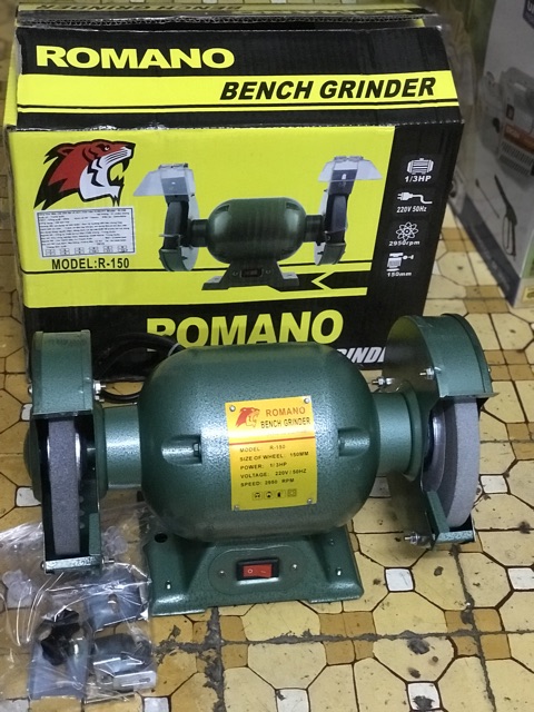 Máy mài 2 đá romano dây đồng 100% bảo hành 12 tháng