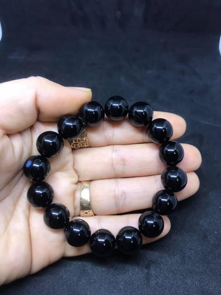 [HCM]VÒNG TAY ĐÁ MÃ NÃO ĐEN 12LY