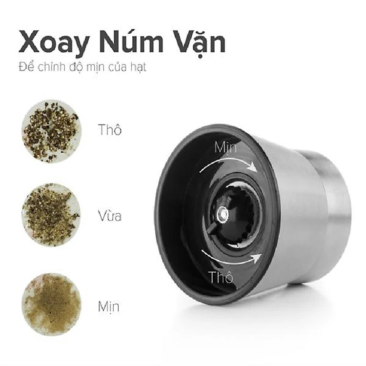 Lọ Xay Tiêu Thủy Tinh Dụng Cụ Xay Tiêu Mini