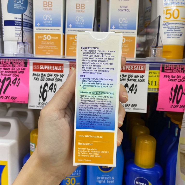 Kem chống nắng NIVEA SUN UV FACE SHINE CONTROL 50ML