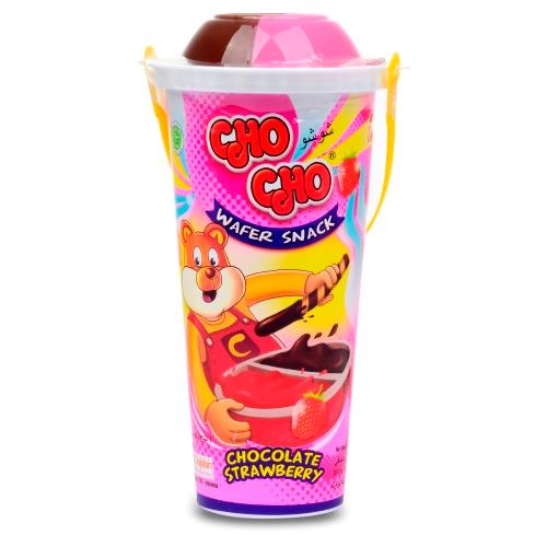 Bánh chấm Chocho Water Snack Socola Dâu (10 x 40g) - Hàng phân phối độc quyền