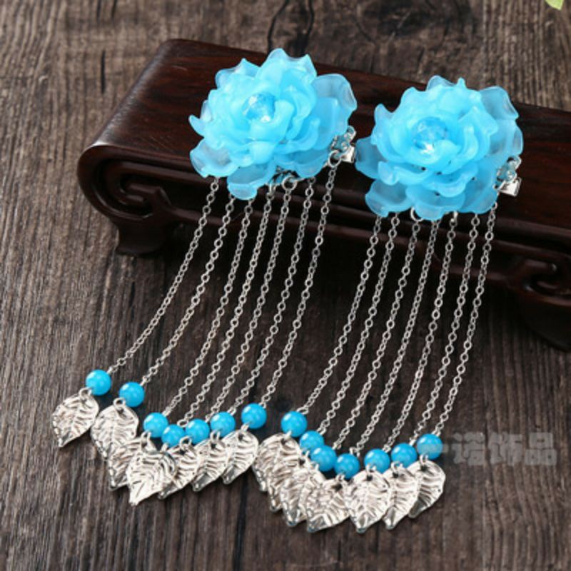 Kẹp tóc cổ trang hình hoa Sơn Trà Mẫu Đơn