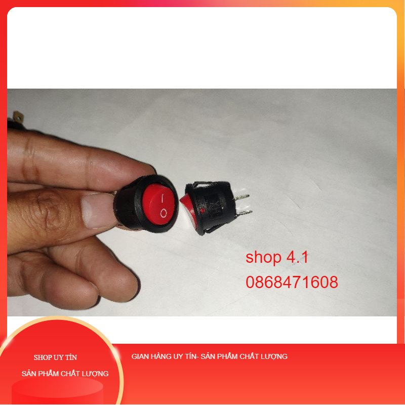 Công tắc bập bênh tròn đỏ - ON-OFF 2/3 chân