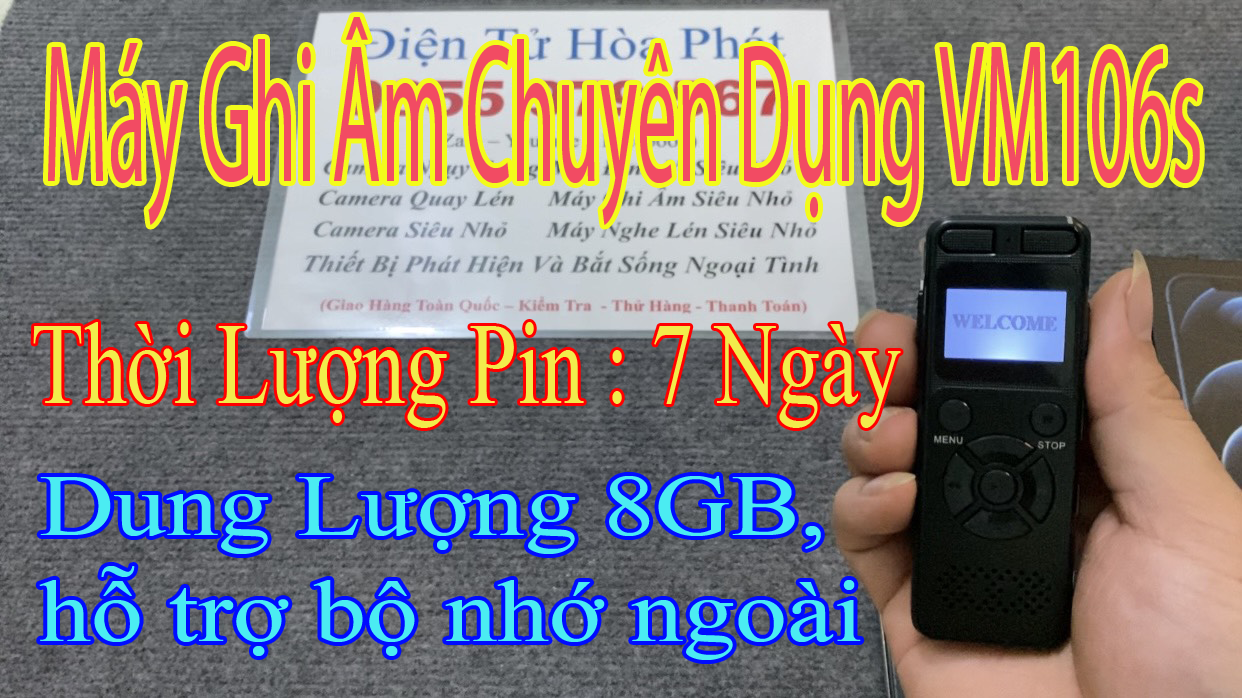 Máy Ghi Âm SONY VM106 Pin 7 ngày