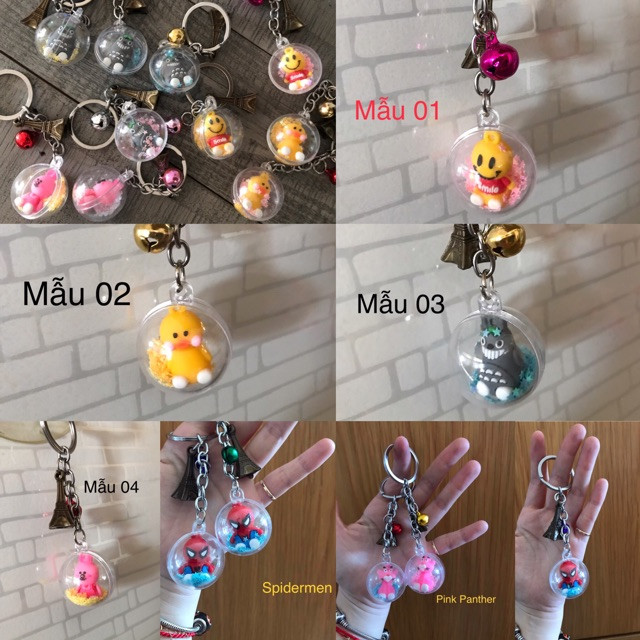 Móc khóa lục lạc có đèn Led cực đẹp nhiều hình cute Móc khóa đa năng mẫu mới bán chạy