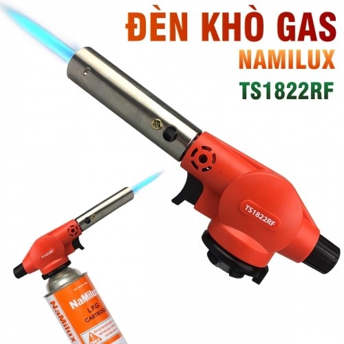 [Voucher 7% Max 800K] Đèn Khò Gas Cầm Tay NAMILUX Cho Bình Gas Mini sản xuất NHẬT BẢN- Đầu Khò Có Mồi Lửa TS1822RF