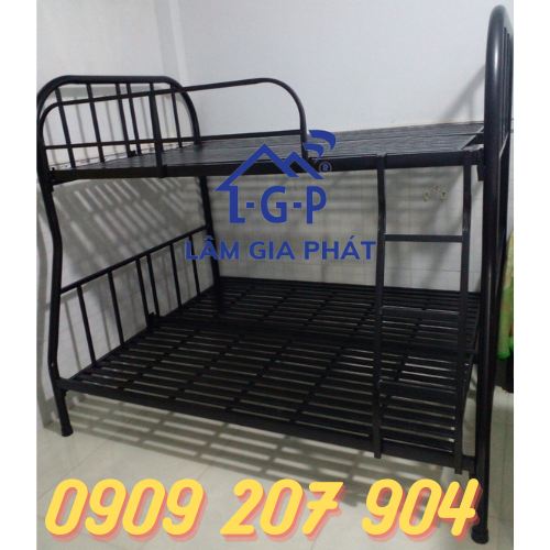 Giường sắt tầng lệch ống tròn xinh xinh