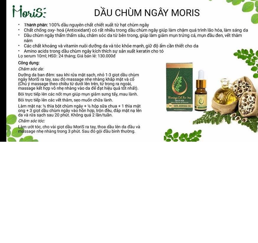 Dầu Chùm Ngây Moris