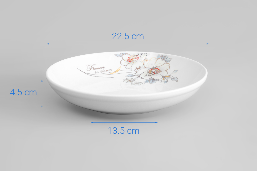 [HCM]Dĩa sâu sứ 22.5 cm Minh Châu ML030