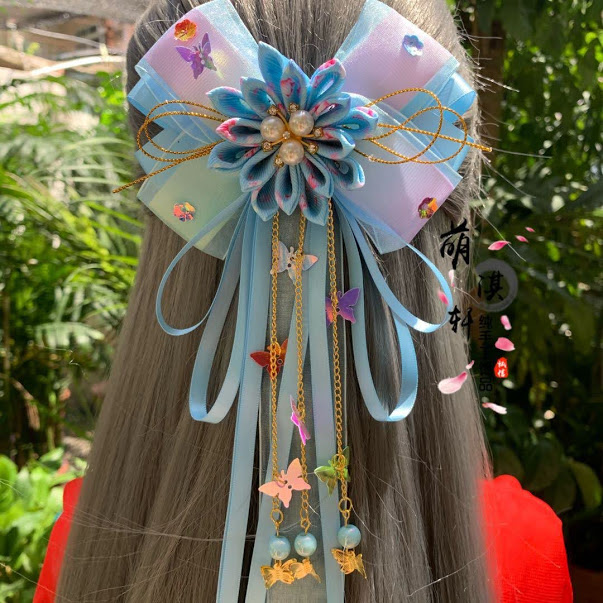 kẹp cổ trang nơ bướm (hanfu, tiểu thư)