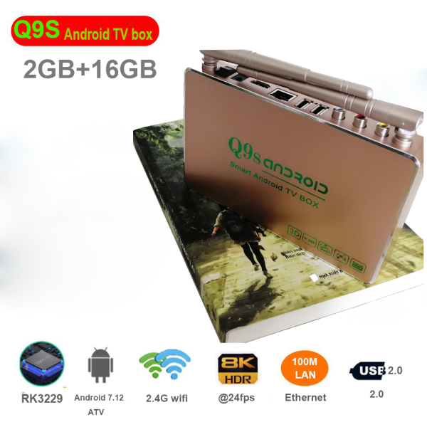 Q9S new android tv box os 7.1 hệ thống giọng nói