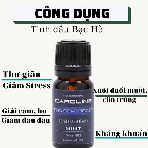TINH DẦU MỸ CAROLINE- BẠC HÀ 10ML