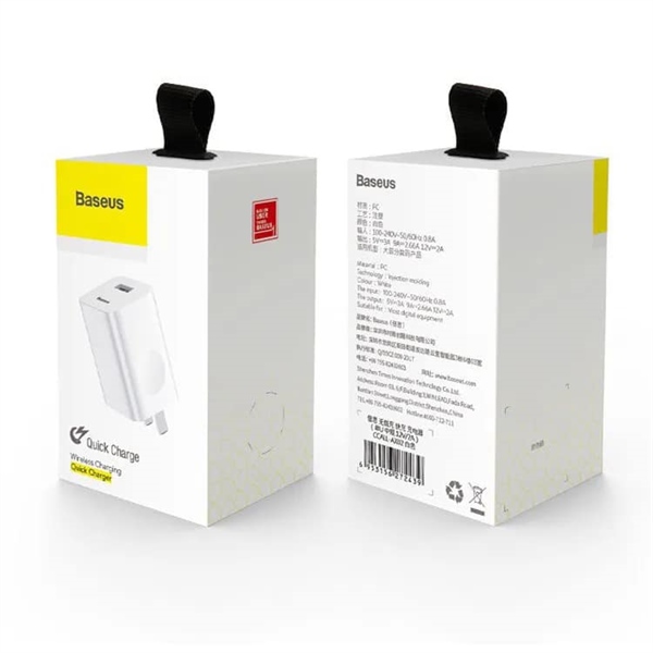 Đầu Sạc Nhanh Baseus 24W (1U-24W-Công nghê PD 3.0) Trắng- Mã Cᴄall-AX02