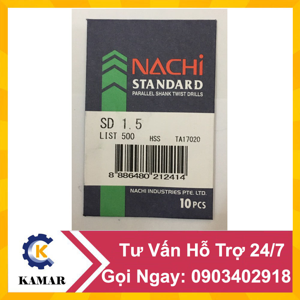 Mũi khoan nachi từ 1.0 đến 1.9mm hàng chính hãng