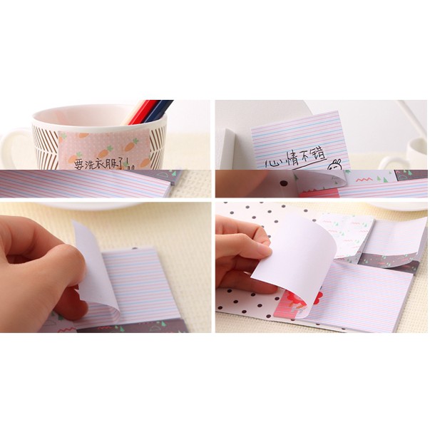 Quyển note gập được bao gồm note to do list, bookmark, checklist dễ thương