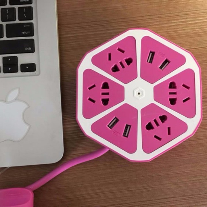 [Trợ giá] Ổ Cắm Điện Hình Trái Cam 2 Cổng USB