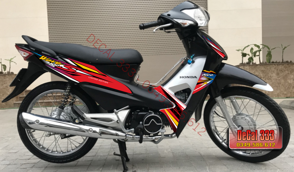 Tem Rời WAVE ALPHA 100 50 cc - mẫu wave S 612141 (Tem chế 3 lớp cao cấp)