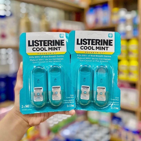 Xịt thơm miệng Listerine mẫu mới