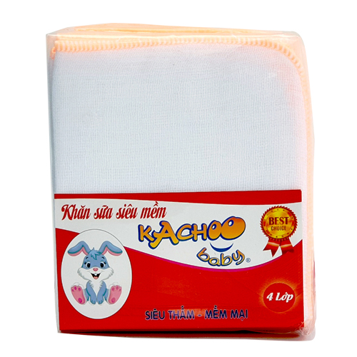 10 Khăn sữa siêu mềm bịch 4 lớp (24x28cm) KACHOOBABY