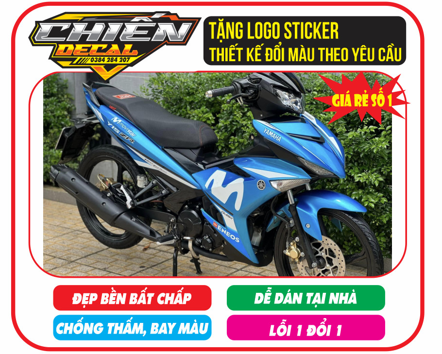 Tem rời ex150 movistar xanh trắng