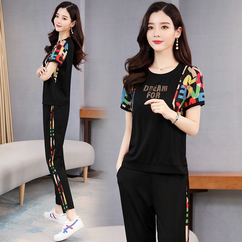 [HCM]BỘ THUN THỂ THAO PHỐI CHỮ MÃU DREAMFOR