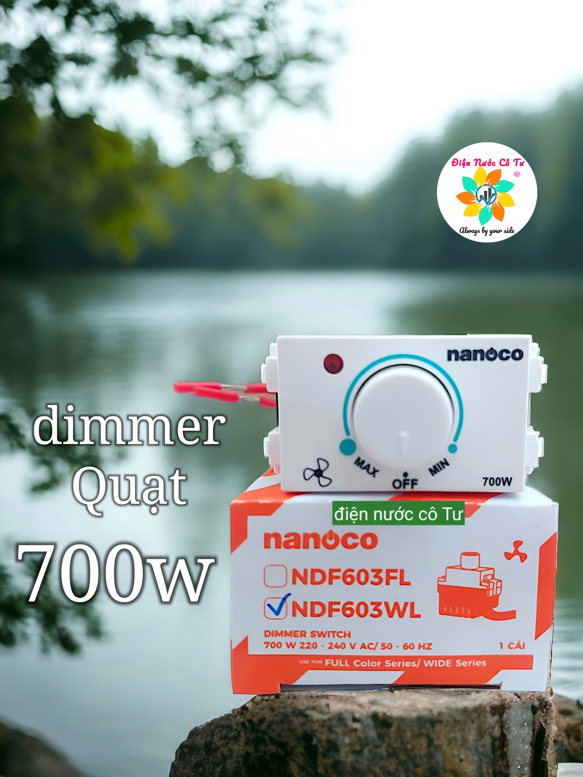Dimmer Quạt 700W Nanoco Panasonic WIDE NDF603W BH 12 Tháng