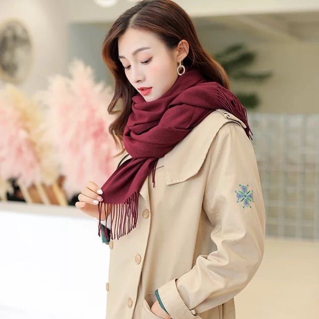 [XẢ HÀNG] Khăn choàng quàng cổ giữ ấm Cashmere Chất Len Dệt Mịn
