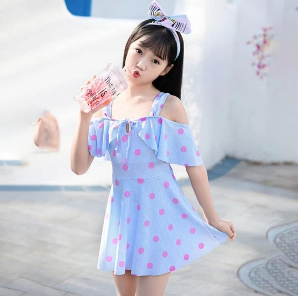 Đồ bơi trẻ em, bộ đồ bơi bikini -bộ bơi bé gái kẻ chấm bi mã 2506- 𝐁𝐨̣̂ 𝐛𝐢𝐤𝐢𝐧𝐢 𝐛𝐞́ 𝐠𝐚́𝐢 đ𝐢 𝐛𝐢𝐞̂̉𝐧