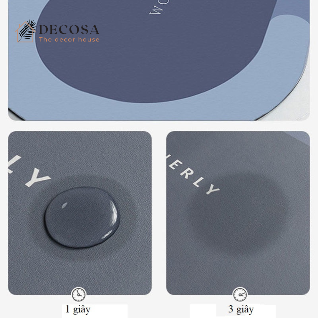 Thảm lau chân silicon đế cao su chống trượt thấm nước tốt