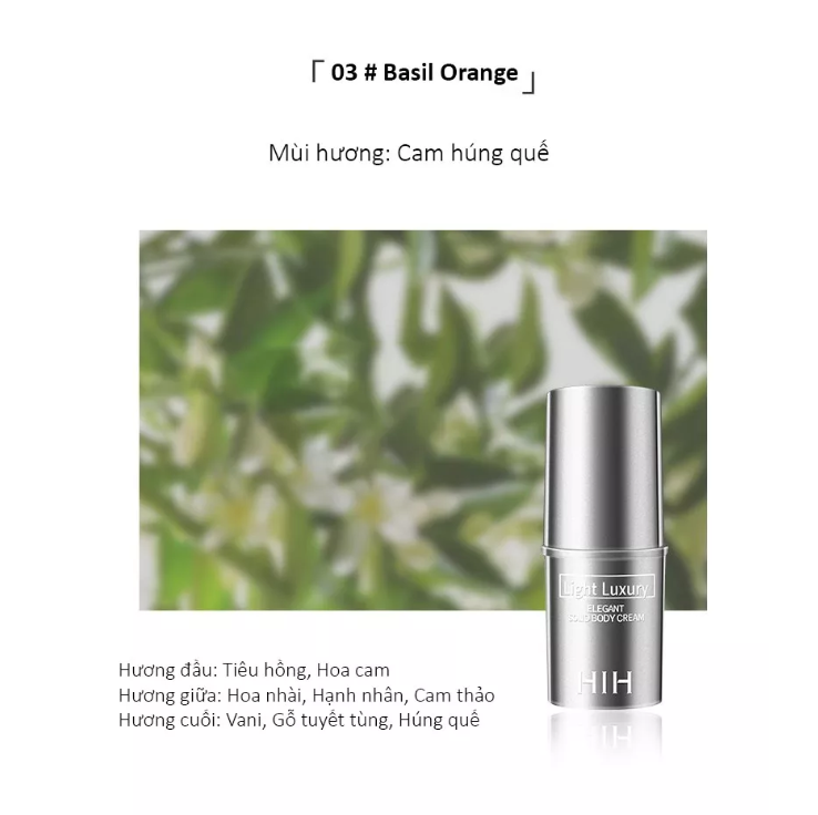 Nước Hoa Khô HIH Dạng Sáp - Hương hoa tươi mát tự nhiên lưu hương thơm