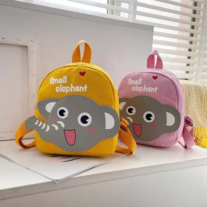 Balo Mầm Non Cho Bé - Balo Họa Tiết Voi Kute Màu Sắc Dễ Thương