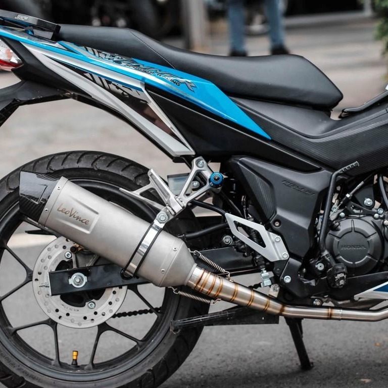 Cổ pô Winner / Winner X / Sonic 150cc 2 khúc nhập khẩu cao cấp hợp kim inox 304 nguyên khối