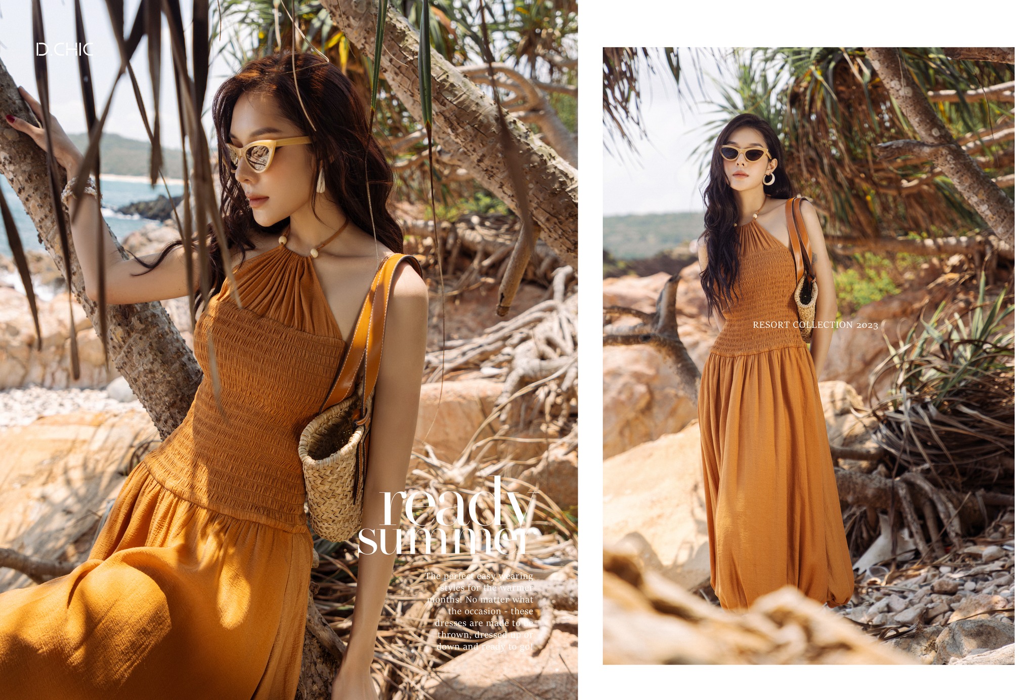 D.CHIC Váy cổ yếm trần chun MS: 2813255
