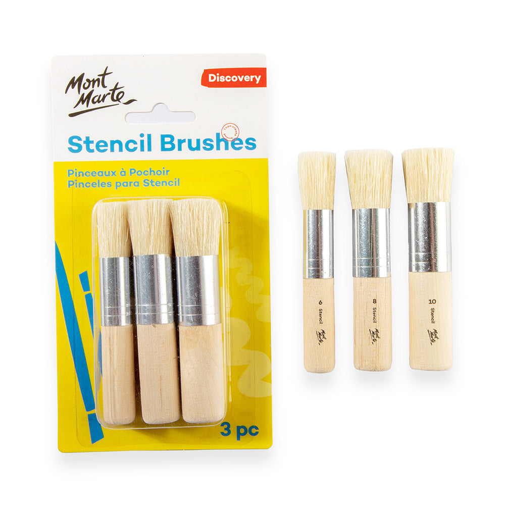 [Giao Hỏa Tốc] Bộ 3 Cọ Stencil Mont Marte - Studio Stencil Brushes Pkt 3 - MAA0021
