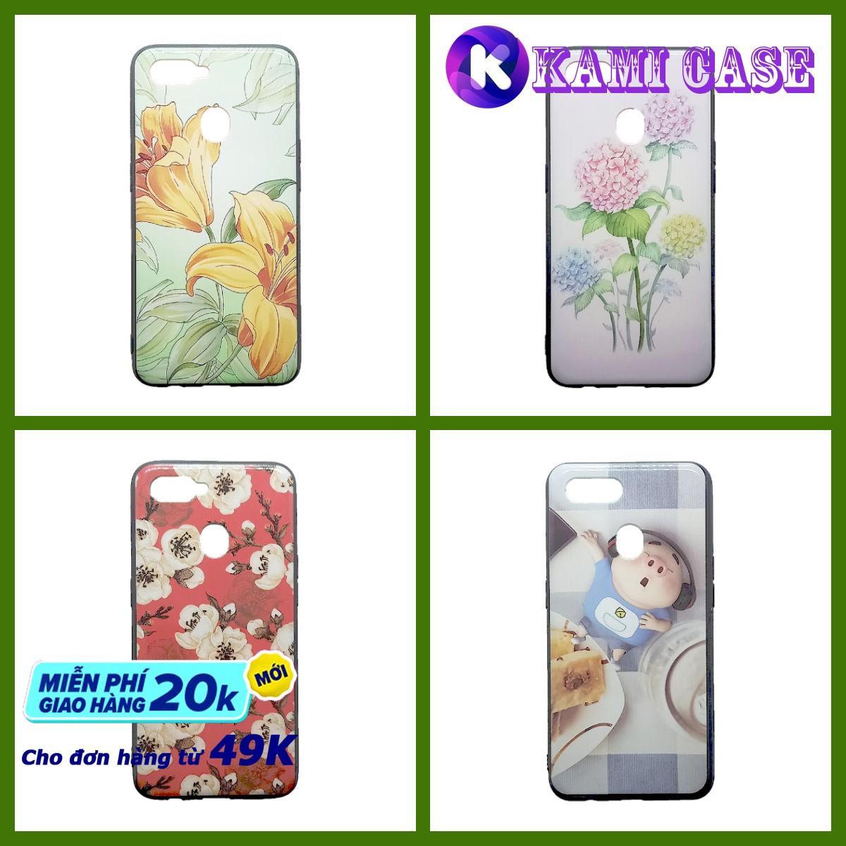 Ốp Lưng OPPO A5s (OPPO A7) Cứng Bóng Viền Dẻo