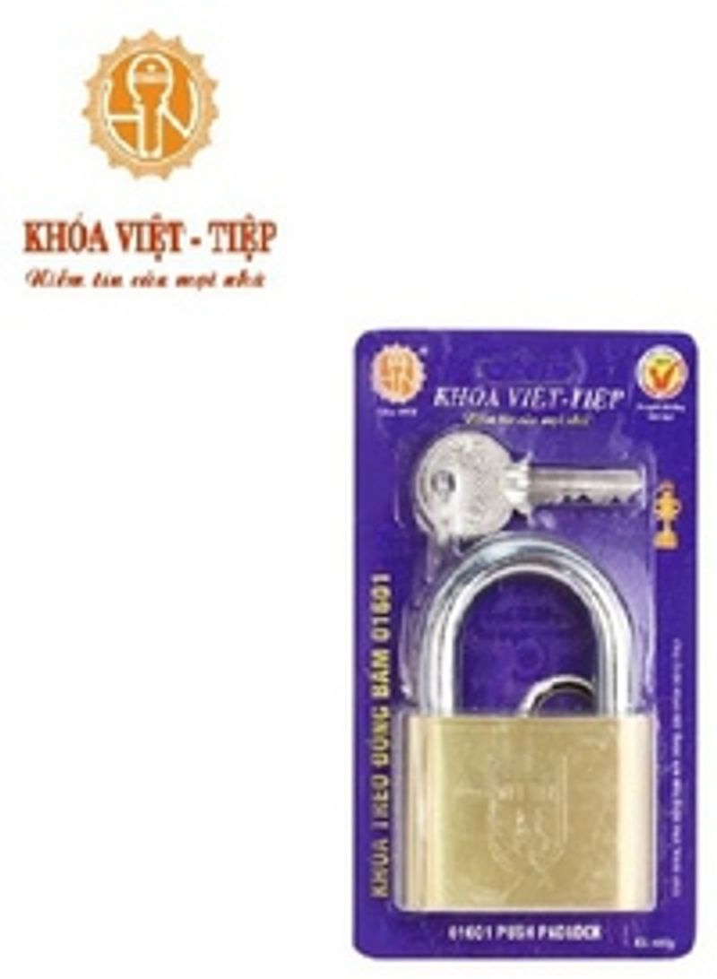 Ổ khoá việt tiệp loại lớn 84 x 60 ống phi 10mm (khoá bấm )
