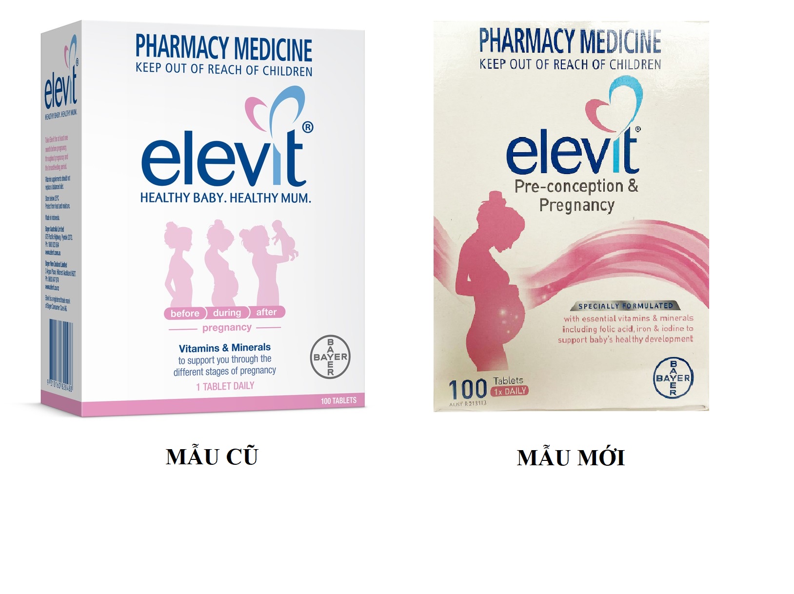 (Mẫu mới) _ Viên Uống Elevit Úc cho bà bầu