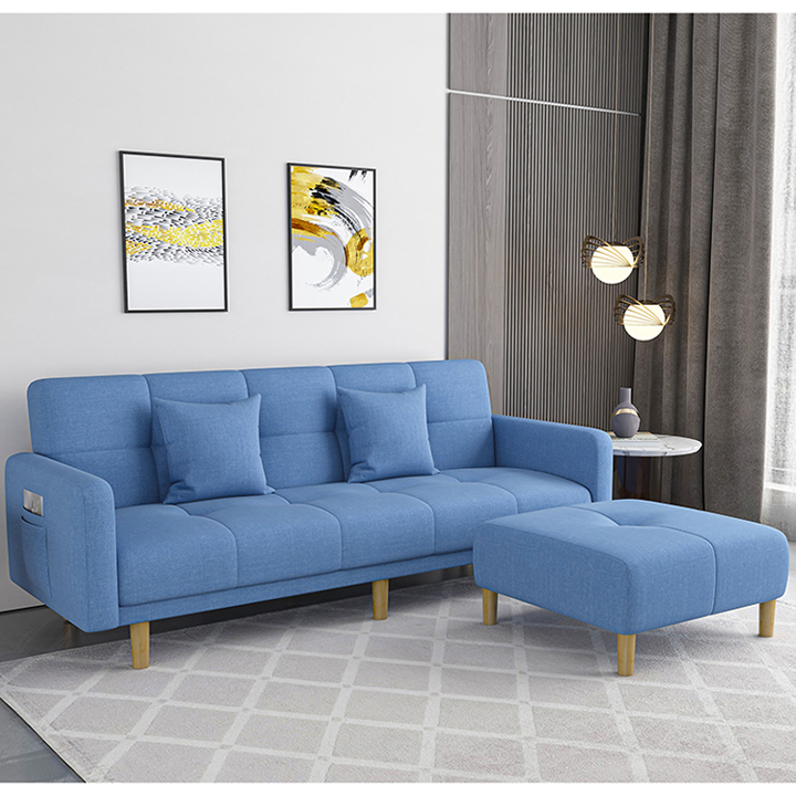 Ghế Sofa Giường Rộng 180cm Thông Minh Đa Năng Đặt Phòng Khách Dễ Dàng Chuyển Đổi 2 chế Độ Sofa và Giường, Chất Liệu Bọt Biển Cao Cấp Êm Ái (Tặng kèm 2 gối)